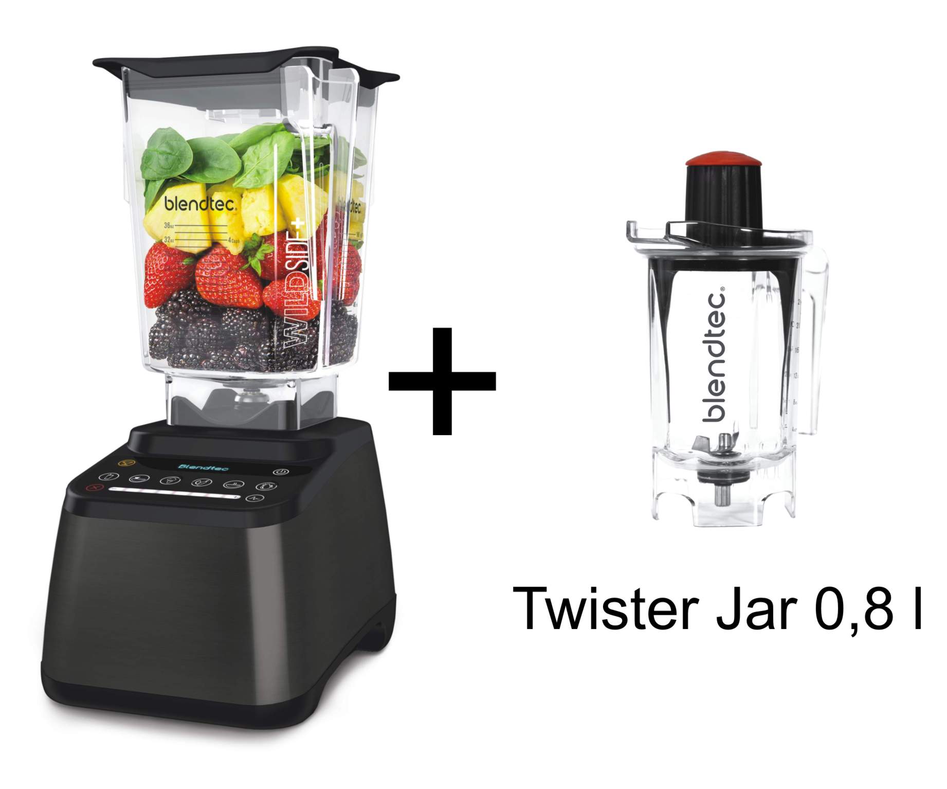 Blendtec Designer 725 Dunkelgrau + Twister jar 